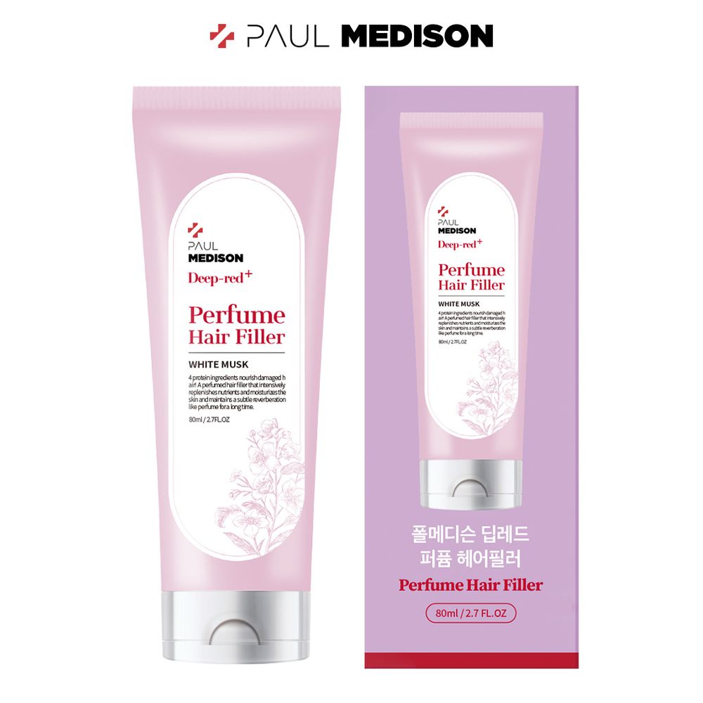 [Paul Medison] Deep-red Perfume Hair Filler _ 80ml/ 2.7Fl.oz, Nano-protein Hair Treatment for Damaged Hair, Natural oils, Non-sticky _ Made in Korea
